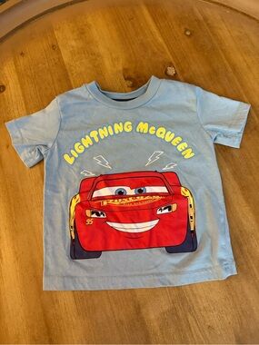 Disney Lightning McQueen Tee - Light Blue & Red